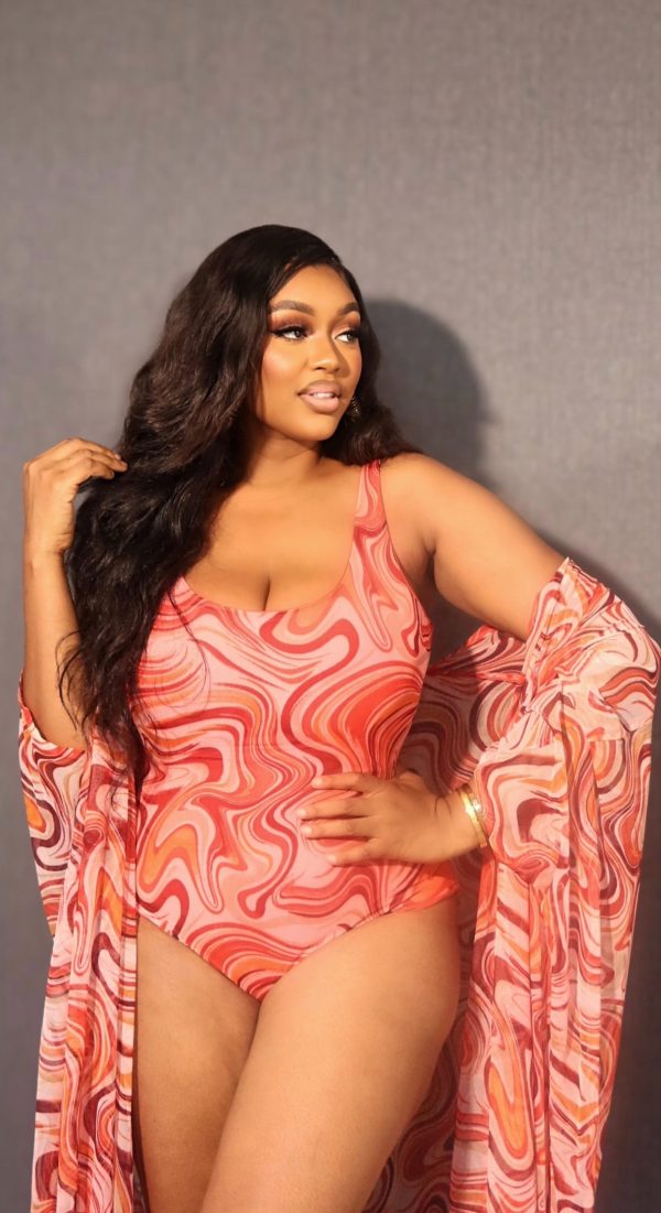 AMBER BLOOM (MESH KIMONO&SWIMSUIT SET) - Image 2