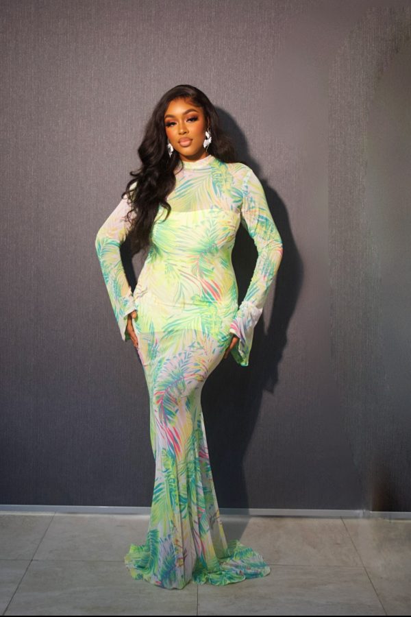 SEA MINT MESH DRESS(with flare hands) - Image 5